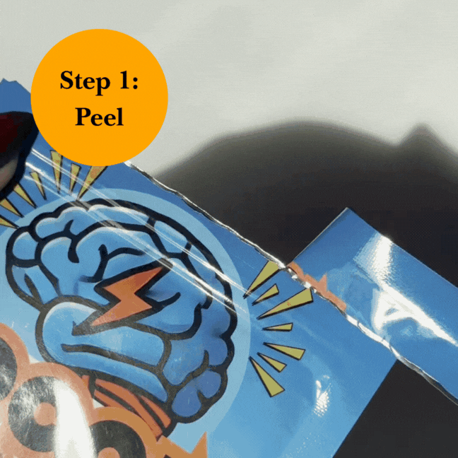 vitamin sticker, simply peel and stick